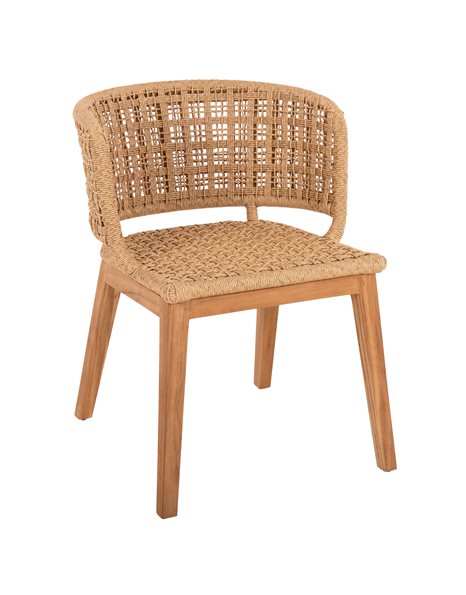 Πολυθρόνα ξύλινη TEAK και συνθετικό σχοινί